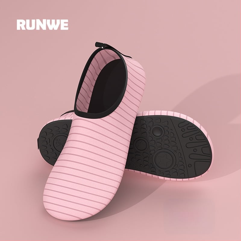 Παπούτσια εσωτερικού fitness – μαλακή σόλα, ελαφριά, αντιολισθητικά, ριγέ σχέδιο, κατάλληλα για χορό και γυμναστική στο σπίτι (Σόλα: φυσικός καουτσούκ; Άνω: βαμβάκι; Εσωτερικό: βαμβάκι; Ύψος αστραγάλης: χαμηλό)