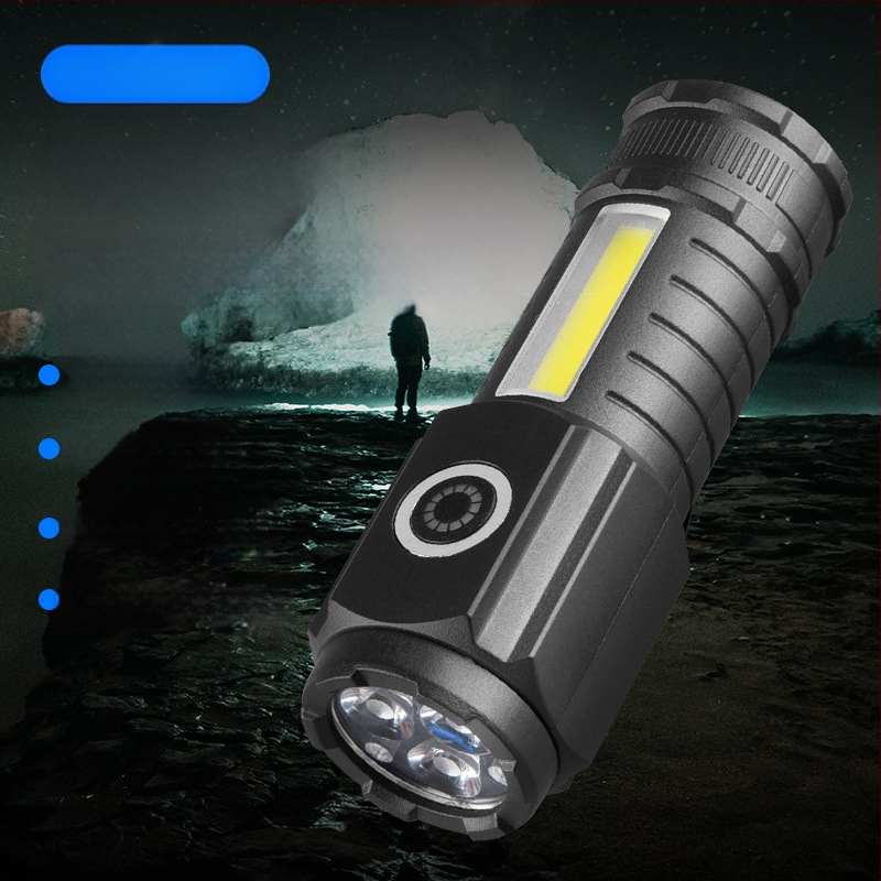 TZ-124 rankinis žibintuvas, 120 lm, 120° spindulio kampas, IP44, 14500 baterija, įkrovimo laikas 3–5 val.