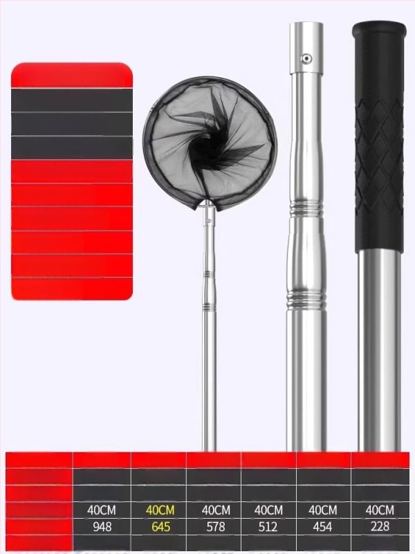 Sada teleskopickej siete z nehrdzavejúcej ocele, ultra tvrdá, s hlavou siete DSHAJDI02