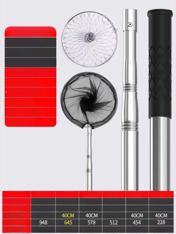 Sada teleskopickej siete z nehrdzavejúcej ocele, ultra tvrdá, s hlavou siete DSHAJDI02