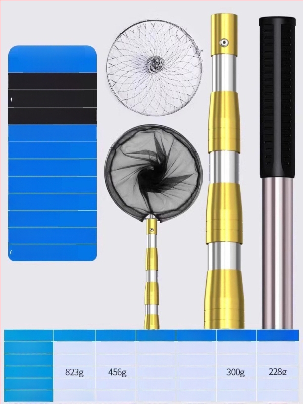 Sada teleskopickej siete z nehrdzavejúcej ocele, ultra tvrdá, s hlavou siete DSHAJDI02