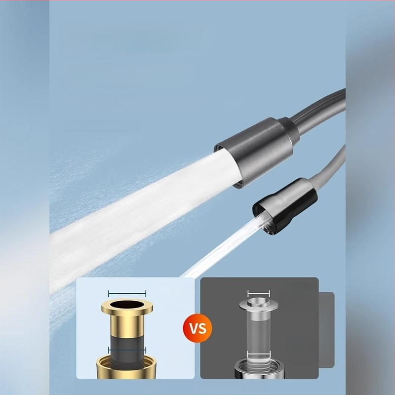 Teleskopická hadica pre WC sprchovanie, univerzálne použitie s bidetom a sprchou, s pružinovým trubovým rozšírením