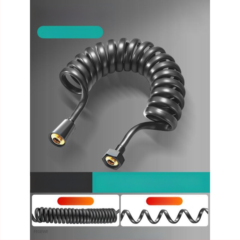 Teleskopická hadica pre WC sprchovanie, univerzálne použitie s bidetom a sprchou, s pružinovým trubovým rozšírením