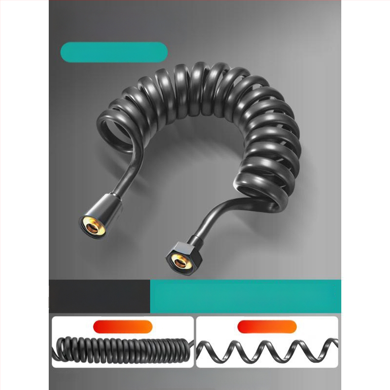 Teleskopická hadica pre WC sprchovanie, univerzálne použitie s bidetom a sprchou, s pružinovým trubovým rozšírením