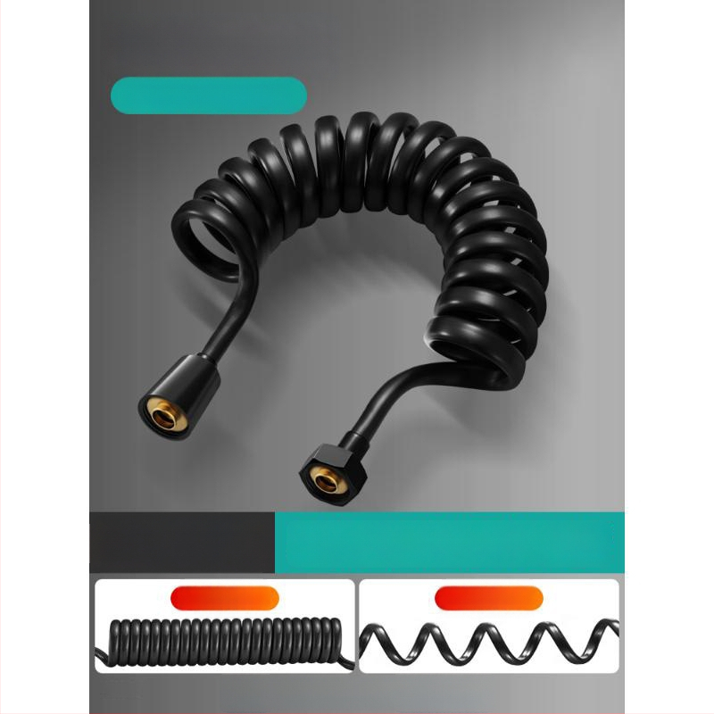 Teleskopická hadica pre WC sprchovanie, univerzálne použitie s bidetom a sprchou, s pružinovým trubovým rozšírením