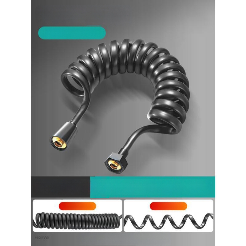 Teleskopická hadica pre WC sprchovanie, univerzálne použitie s bidetom a sprchou, s pružinovým trubovým rozšírením