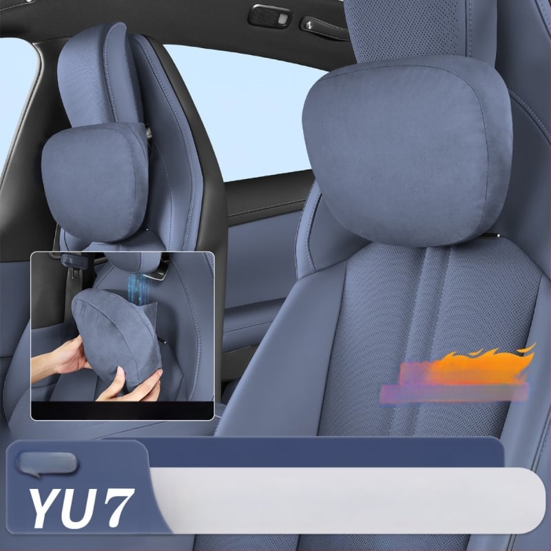 Automobiļu magnētiskais galvas balsts ar muguras lejasdaļas atbalstu — universāla uzstādīšana, visu sezonu lietošanai, ārējais materiāls kokvilna, pildījums sintētiskās šķiedras