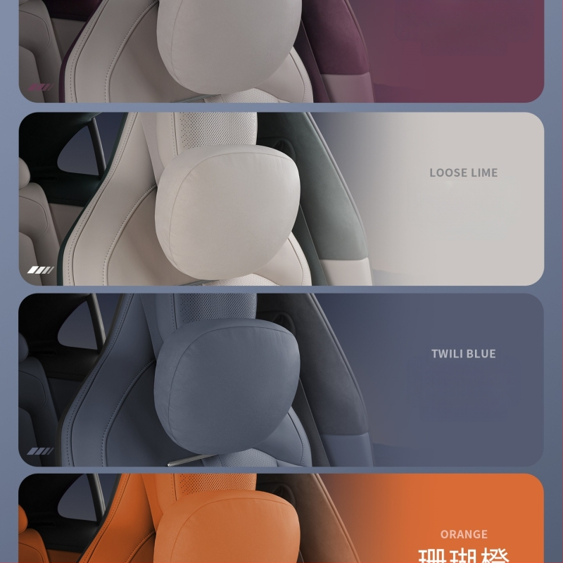 Automobiļu magnētiskais galvas balsts ar muguras lejasdaļas atbalstu — universāla uzstādīšana, visu sezonu lietošanai, ārējais materiāls kokvilna, pildījums sintētiskās šķiedras