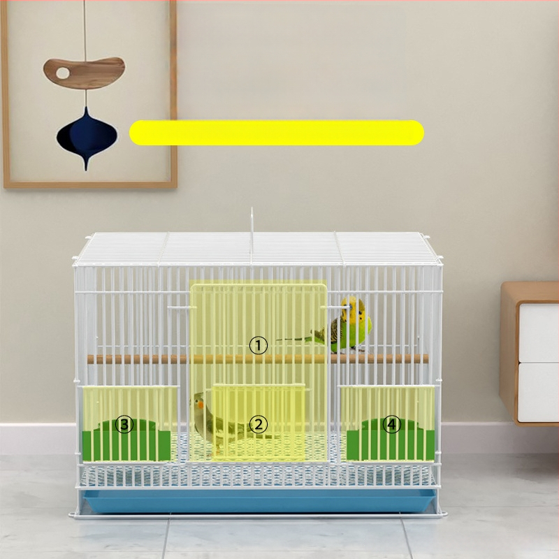 Метална клетка за птици с декорация от копринени цветя | модел KIP26156515