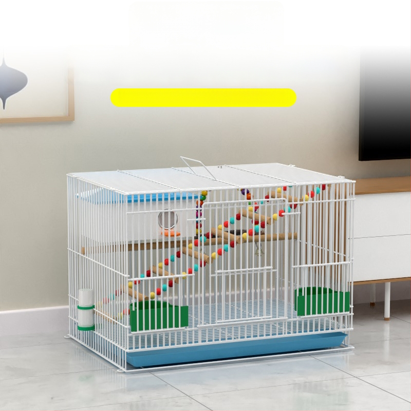 Метална клетка за птици с декорация от копринени цветя | модел KIP26156515