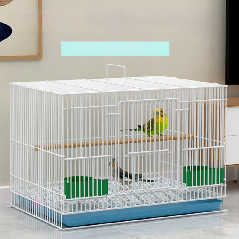 Метална клетка за птици с декорация от копринени цветя | модел KIP26156515