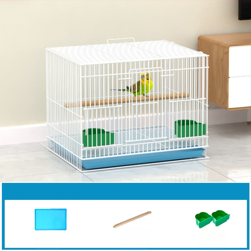 Метална клетка за птици с декорация от копринени цветя | модел KIP26156515