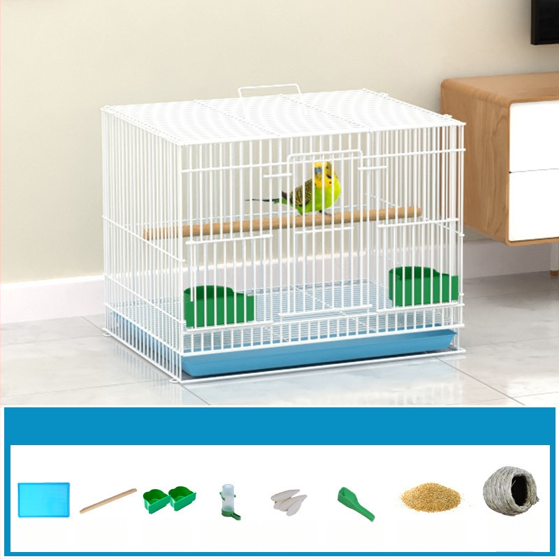 Метална клетка за птици с декорация от копринени цветя | модел KIP26156515