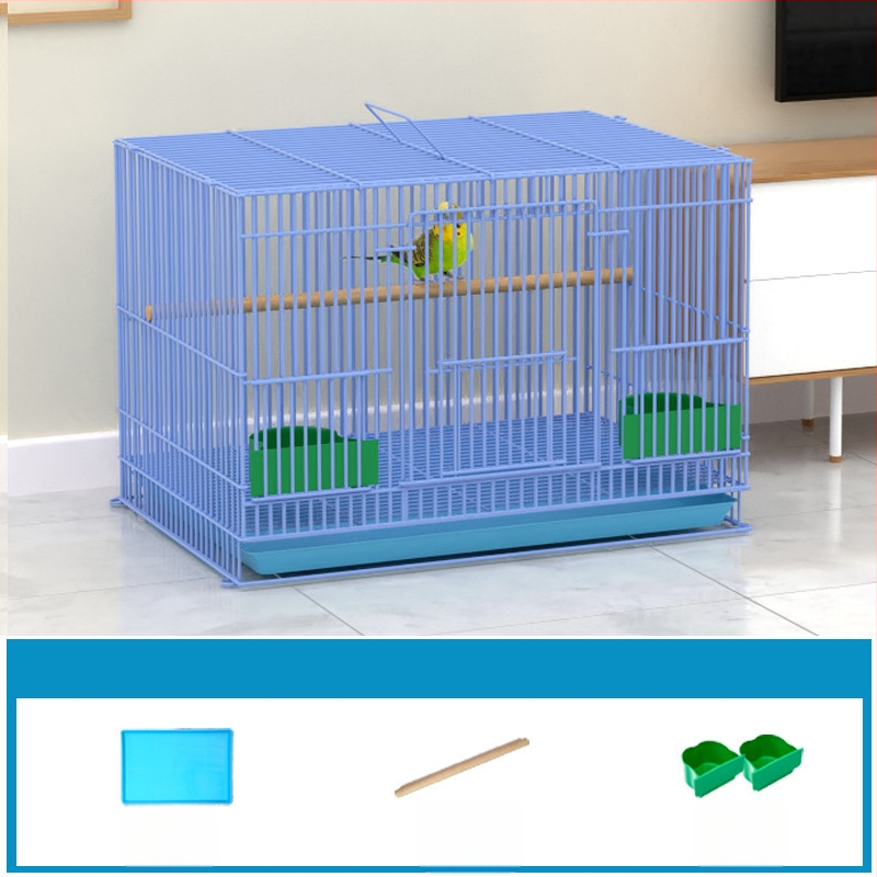 Метална клетка за птици с декорация от копринени цветя | модел KIP26156515