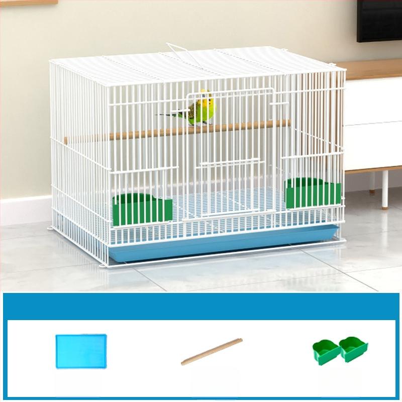 Метална клетка за птици с декорация от копринени цветя | модел KIP26156515