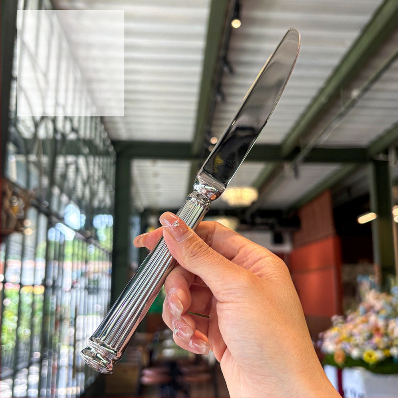 Sada príborov s dizajnom Roman Pillar – nôž, vidlica a lyžica, 304 nerezová oceľ, zrkadlové leštenie, ručná výroba, západný minimalistický štýl