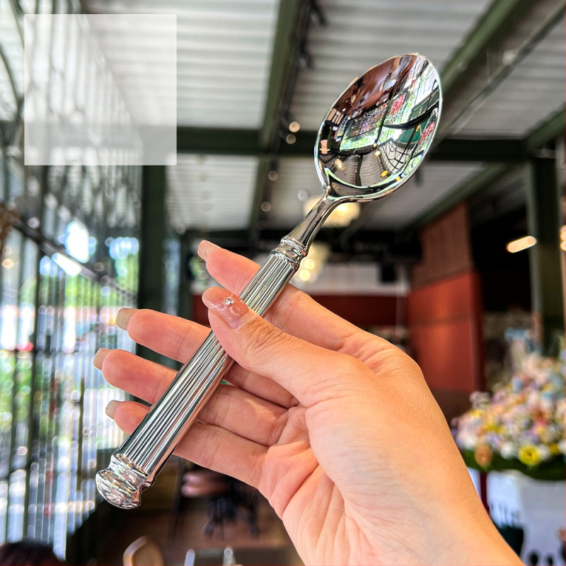 Sada príborov s dizajnom Roman Pillar – nôž, vidlica a lyžica, 304 nerezová oceľ, zrkadlové leštenie, ručná výroba, západný minimalistický štýl