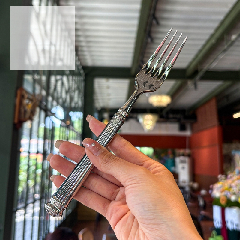 Sada príborov s dizajnom Roman Pillar – nôž, vidlica a lyžica, 304 nerezová oceľ, zrkadlové leštenie, ručná výroba, západný minimalistický štýl