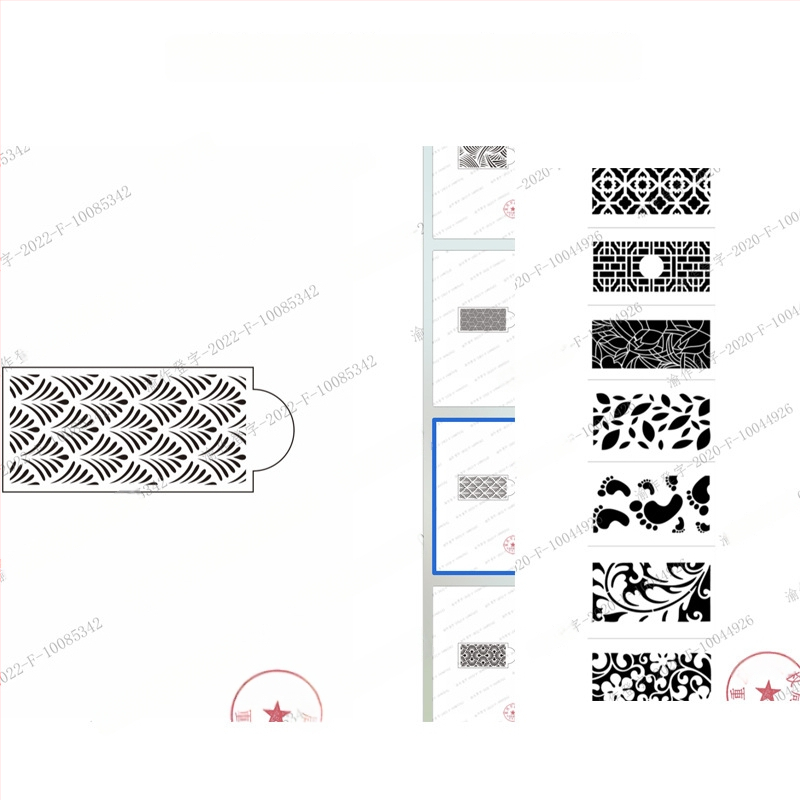 Forma na zdobenie tortov s nepravidelným tvarom a dutým šablónovým vzorom s čipkou pre postrekovanie