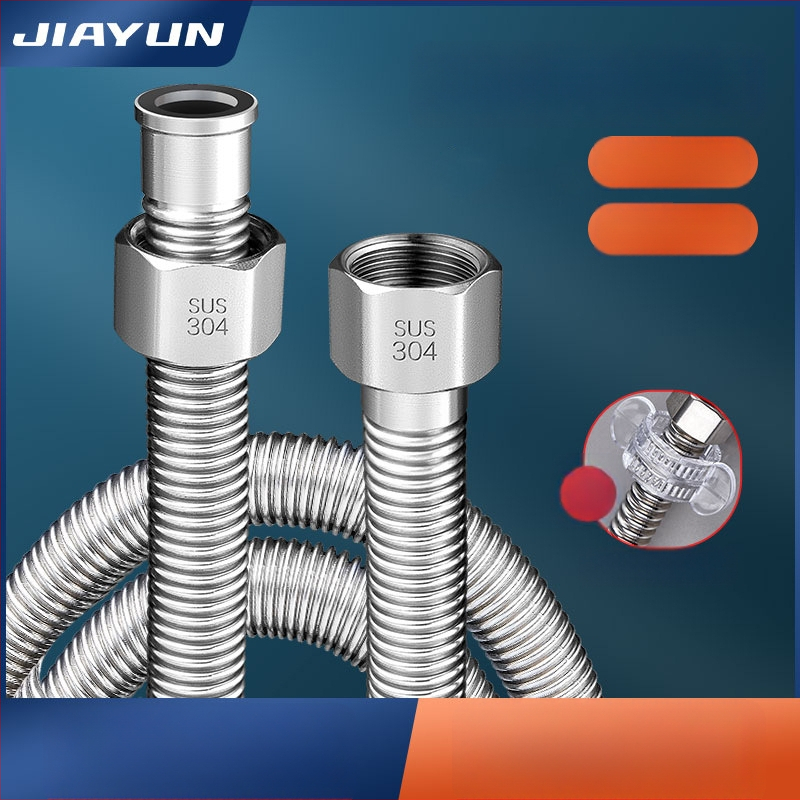 Vlnovitý kovový hadicový vstup pre ohrievač vody z nehrdzavejúcej ocele 304, model LXL-9-27, horúca a studená voda, ručná montáž