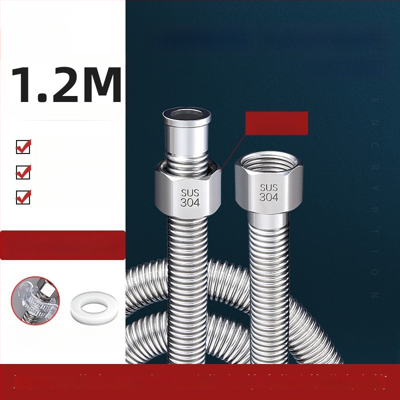 Vlnovitý kovový hadicový vstup pre ohrievač vody z nehrdzavejúcej ocele 304, model LXL-9-27, horúca a studená voda, ručná montáž