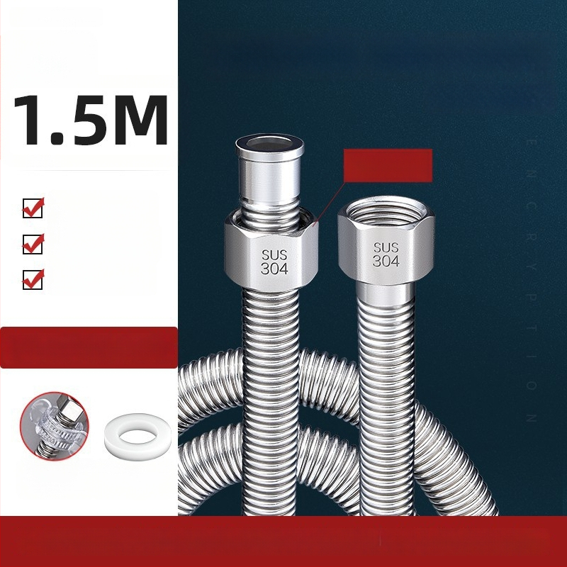 Vlnovitý kovový hadicový vstup pre ohrievač vody z nehrdzavejúcej ocele 304, model LXL-9-27, horúca a studená voda, ručná montáž