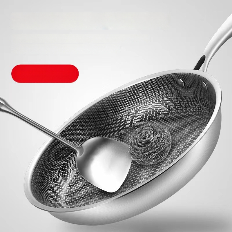 Nerezová panvica s medovo‑štruktúrou, neprilnavý povrch, model 410, západný štýl, hĺbka 5 cm