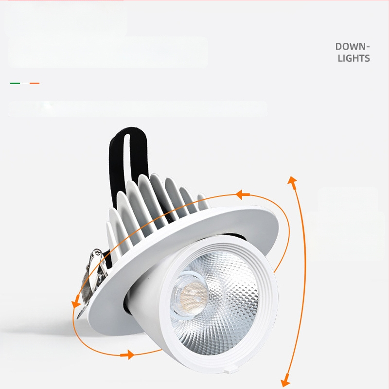 LED reflektor v tvare nosa slona, zabudovaný, výsuvný, 220V, hliníkové telo, model 812, osvetlenie steny pre vitríny s oblečením, dosah 5 m²
