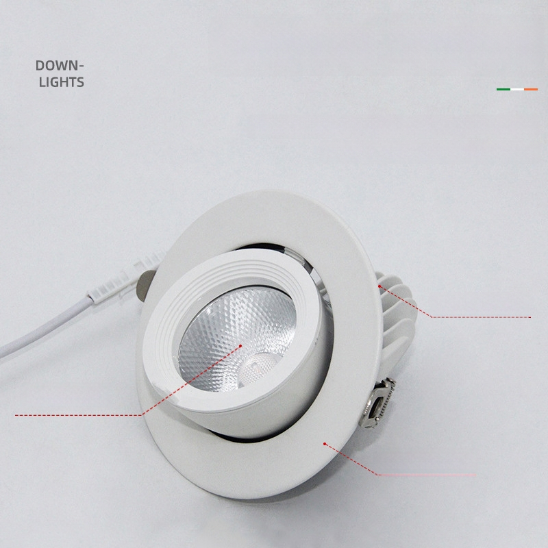 LED reflektor v tvare nosa slona, zabudovaný, výsuvný, 220V, hliníkové telo, model 812, osvetlenie steny pre vitríny s oblečením, dosah 5 m²