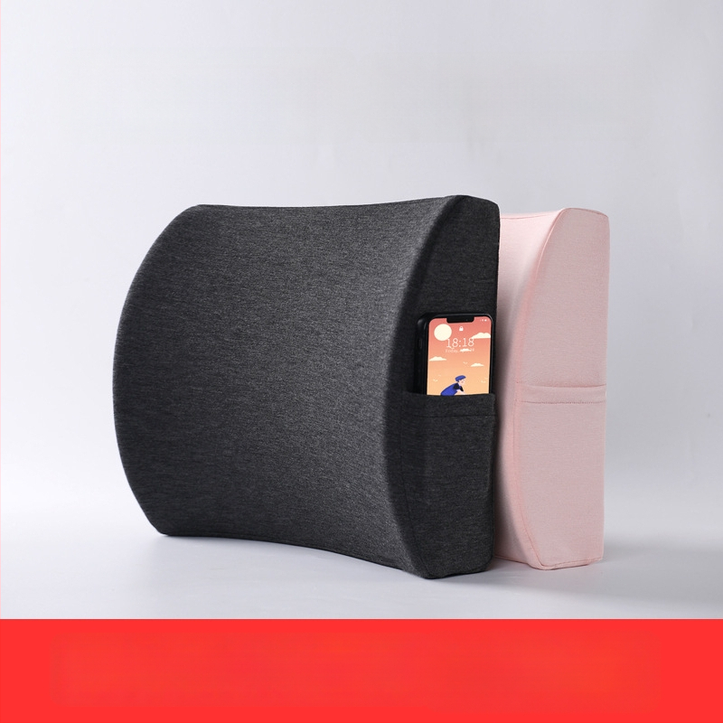 Xipinjia vankúš bedrového podpôr s pamäťovou penou pre kancelársku stoličku a auto — pomalý návrat, povlak z mikinového materiálu