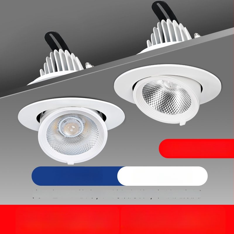 Vstavané viacsmerné stienne umývacie svetlo s COB LED, 220V, nastaviteľný uhol, hliníkový plášť, CRI ≥95