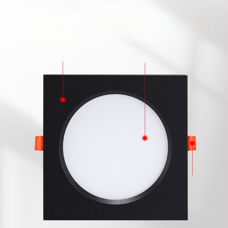 Dvojhlavý LED downlight, obdlžníkové zapustené osvetlenie do obývačky, 220V, hliníkové puzdro, teplá/biela farba svetla