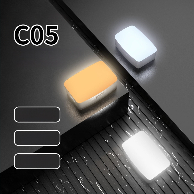 C05 LED светлина за запълване с магнитно закрепване – три температури на цвета, мощност под 10W, 3,7V, стояща светлина за лайв стрийминг и фотография