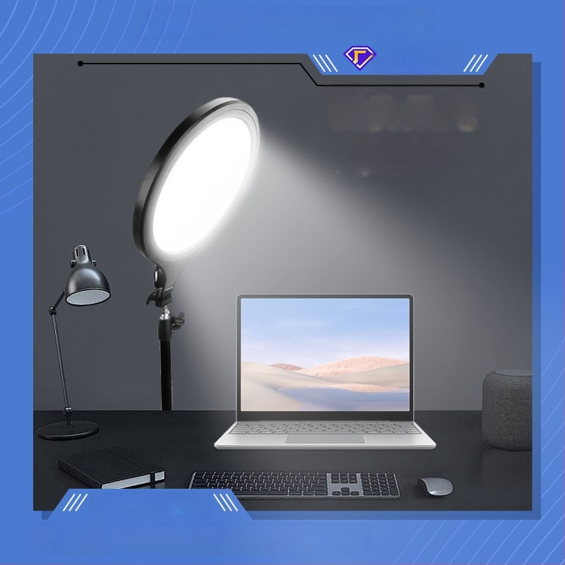 LED осветление за живо излъчване и фотография, модел QP260, 10W, захранване 5V2A, три температури на цвета, вертикална употреба, възможност за персонализация