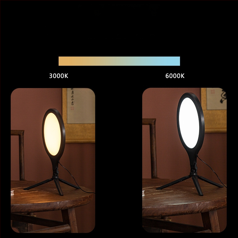 LED осветление за живо излъчване и фотография, модел QP260, 10W, захранване 5V2A, три температури на цвета, вертикална употреба, възможност за персонализация