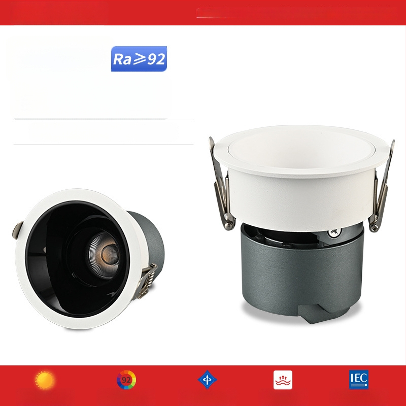 COB LED reflektor pre stenu do obývačky, hliníkové puzdro, CRI ≥90, napätie ≤36V, zapustená montáž