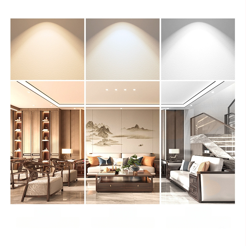 COB LED reflektor pre stenu do obývačky, hliníkové puzdro, CRI ≥90, napätie ≤36V, zapustená montáž