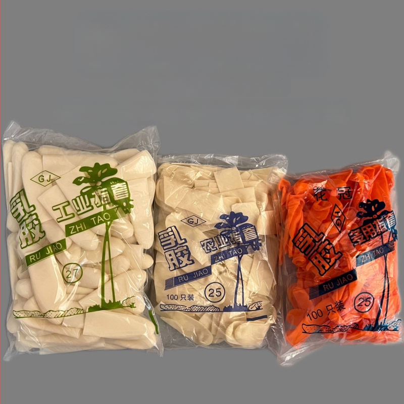 Jednorázové prstové chrániče z hrubšieho latexu, protišmyčné a odolné voči opotrebeniu, pre priemyselné a poľnohospodárske použitie