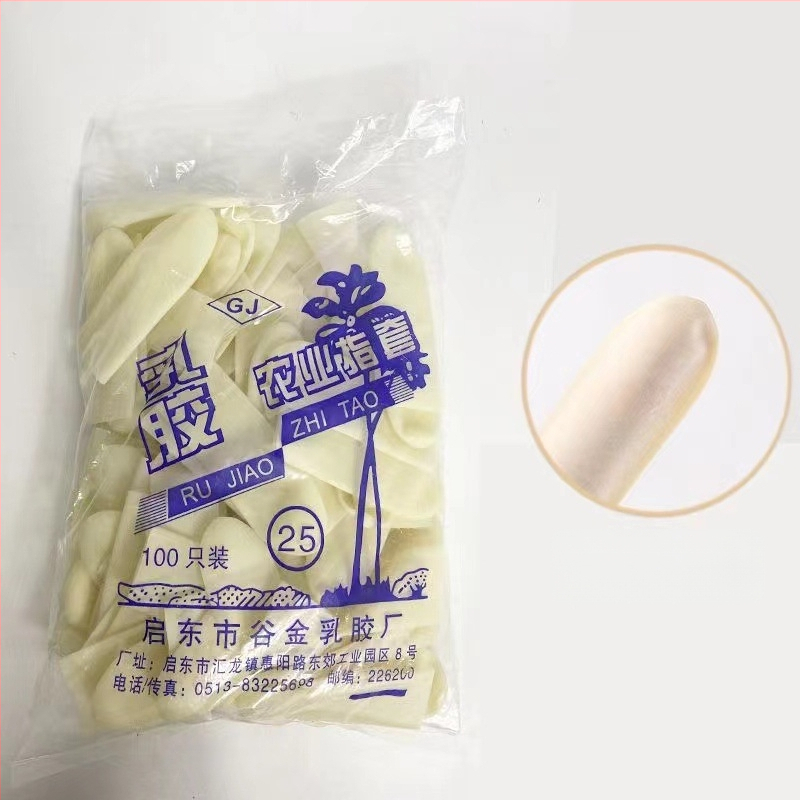 Jednorázové prstové chrániče z hrubšieho latexu, protišmyčné a odolné voči opotrebeniu, pre priemyselné a poľnohospodárske použitie