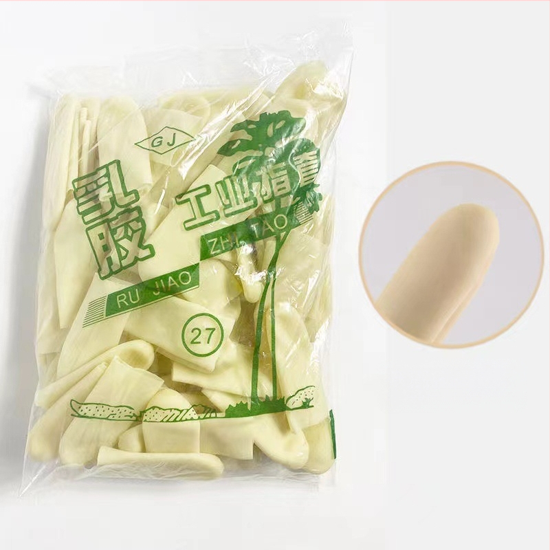 Jednorázové prstové chrániče z hrubšieho latexu, protišmyčné a odolné voči opotrebeniu, pre priemyselné a poľnohospodárske použitie