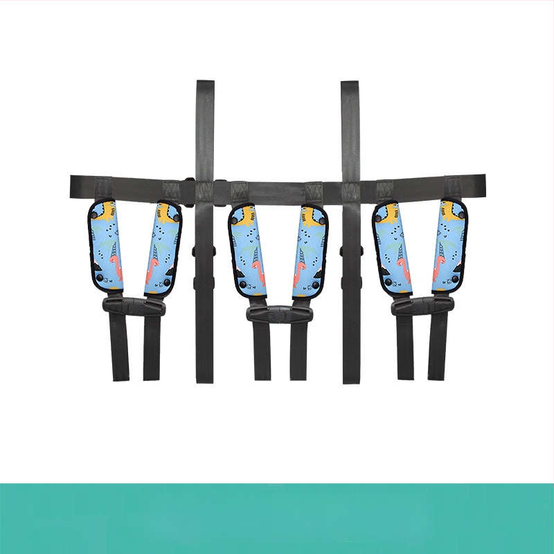 Detská cestovná vesta s doplnkovým bezpečnostným pásom pre auto, autobus a školský autobus; Materiál: zinková zliatina + polyesterové vlákno; Vhodná hmotnosť: 11–32 kg; Hmotnosť: 0,4 kg