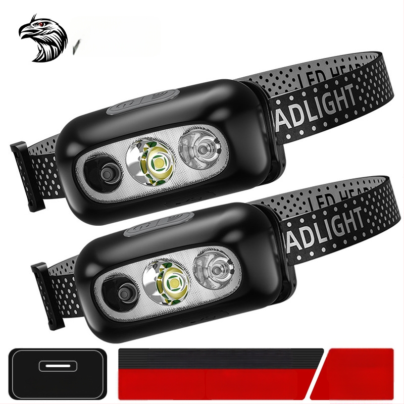 LED čelna svjetiljka, punjiva, 5W, baterija 500 mAh, domet 100–200 m