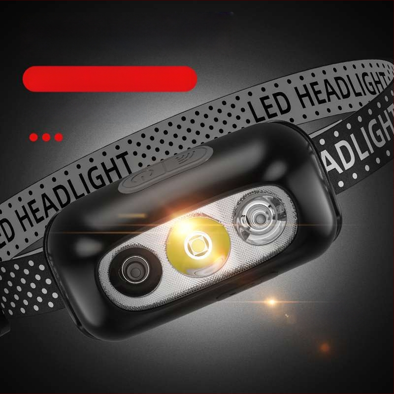 LED čelna svjetiljka, punjiva, 5W, baterija 500 mAh, domet 100–200 m