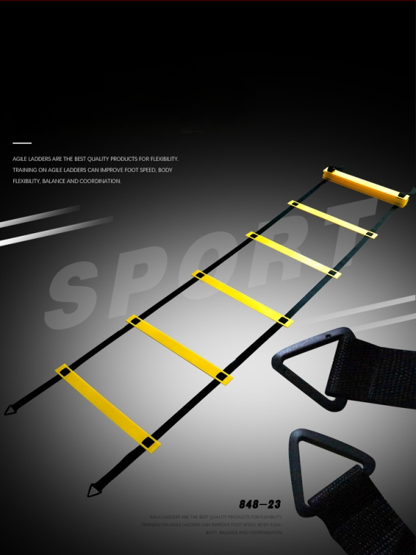 Fixná agility rebrík pre deti — tréning krokov a rýchlosti, PP materiál, pomôcka na tréning futbalu a basketbalu