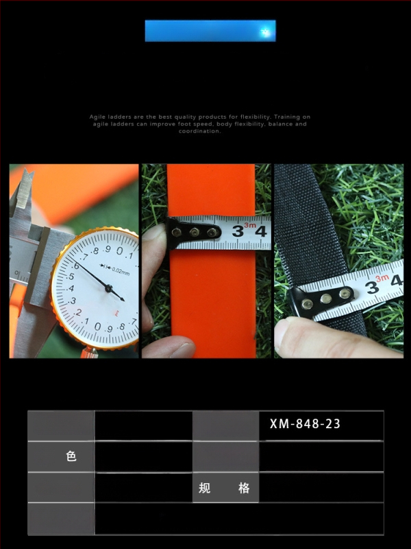 Fixná agility rebrík pre deti — tréning krokov a rýchlosti, PP materiál, pomôcka na tréning futbalu a basketbalu