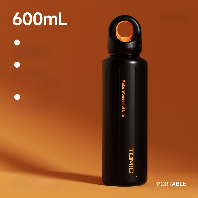 Tomic izolovaný pohár z nehrdzavejúcej ocele s bezšroubovým rýchlym otvorením, vnútorná 316, vonkajšia 304, izolácia 24–36 h, prenosný, gravírovanie laserom k dispozícii