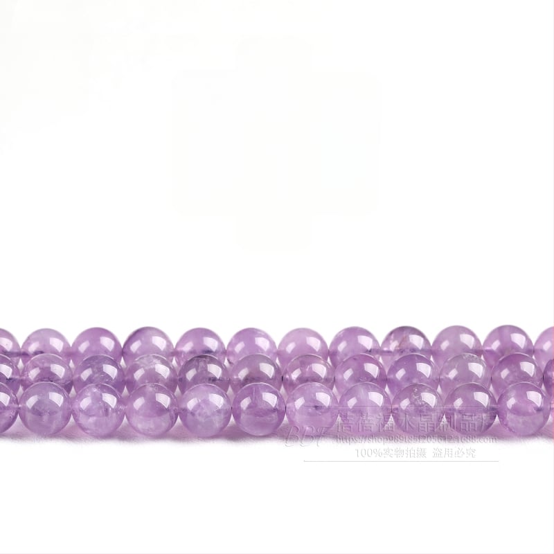 Ametystové korálky na šnúrku, leštené, okrúhle, luxusný vzhľad