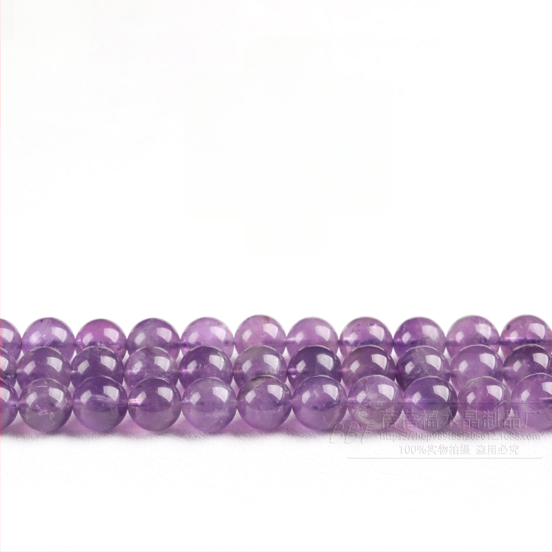 Ametystové korálky na šnúrku, leštené, okrúhle, luxusný vzhľad