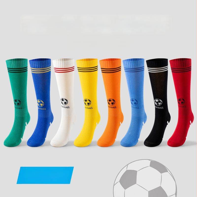Детски футболни чорапи за момчета с дълги тръби, антихлъзгащи, дишащи и абсорбиращи изпотяване, жакардова плетка, 73% памук, един размер, за деца над 8 години