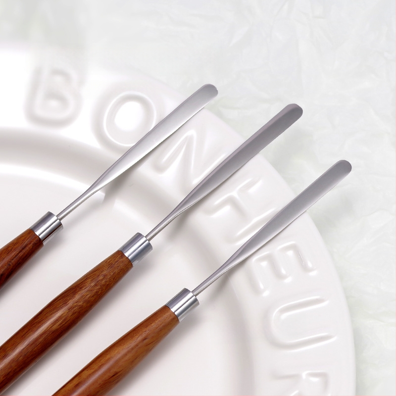 Japonský štýl manikúry – nástroj na miešanie farieb géllaku, drevená rukoväť, 1 ks, krátka rukoväť, ultra tenký plochý hrot, ohybný